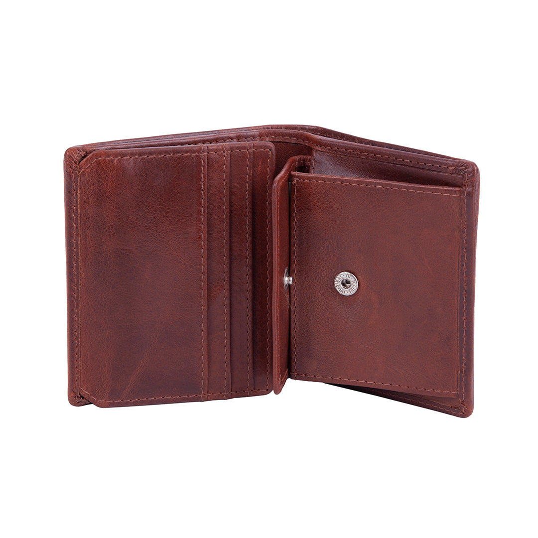 POLO-ETOSHA WALLETS BILLFOLD WITH EXTRA CRAD FLAP BROWN PO475052