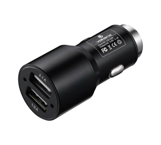 Volkano-Dual USB Car Charger Dual VK-8005-BK