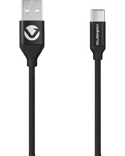 VOLKANO-WEAVE MICRO USB CABLE VK-20107-BK
