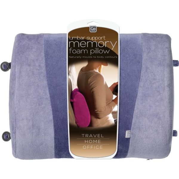 GO TRAVEL-MEMORY FOAM LUMBAR SUPPORT PILLOW