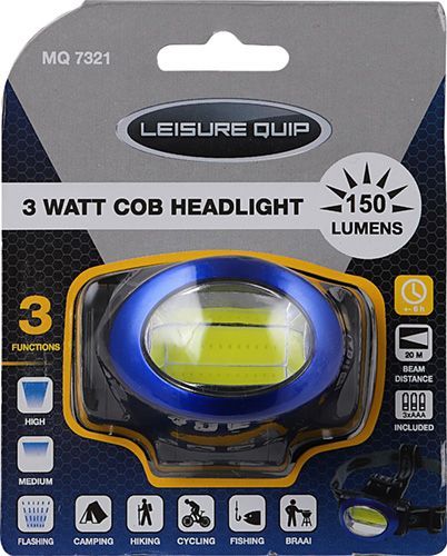 3WATT COB LED HEADLIGHT WITH STRAP